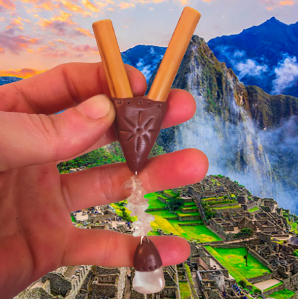 Kuripe Bambu Anhänger, Quarz Weiß