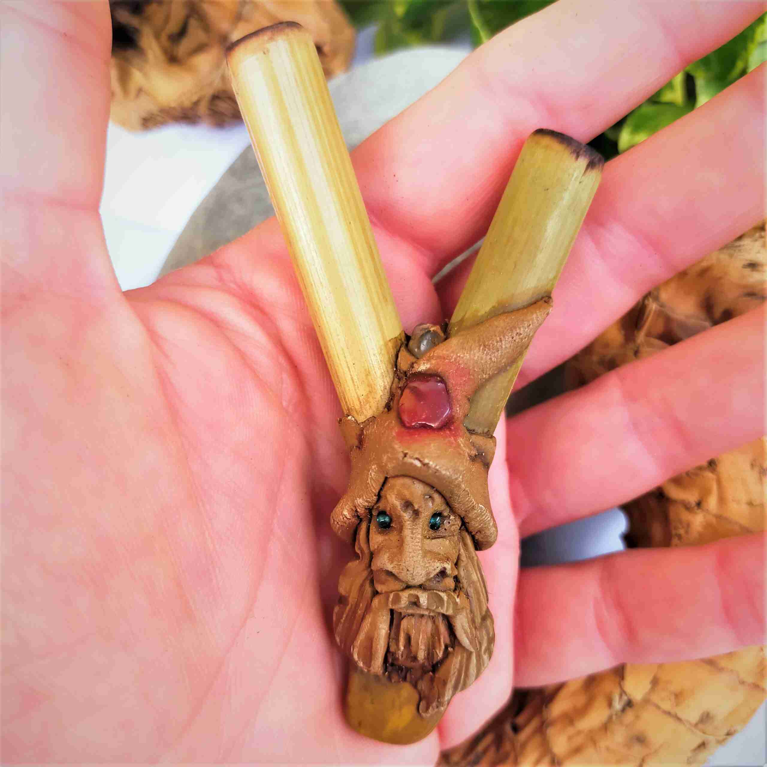 Kuripe Bambu Totem Magier, Kobold Amulett-Steinen, mächtigen