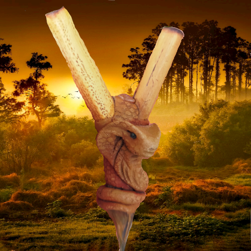 Kuripe Bambu Totem COBRA Amulett mit Steinen, mächtigen