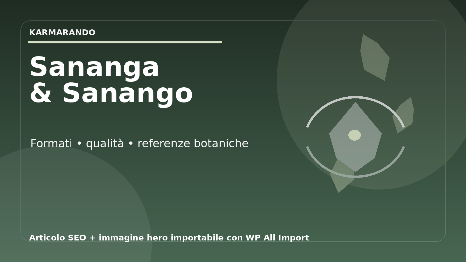Sananga und Sanango: Kompletter Leitfaden zur Auswahl von Formaten, Qualitäten und botanischen Referenzen